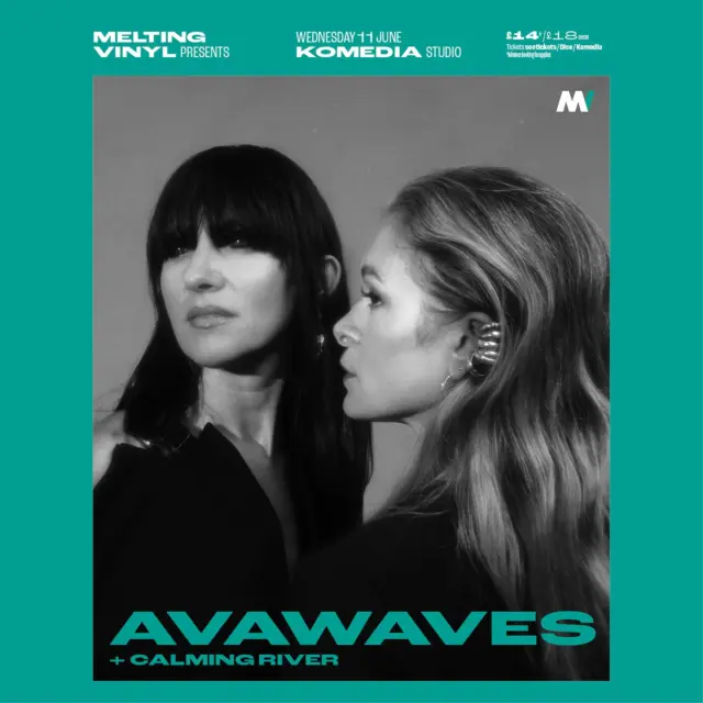 A transportive and euphoric meeting of violin, piano, and synth...

AVAWAVES @avawavesmusic + special guests play Komedia Studio @komedia_brighton on Wednesday 11th June.

A transportive and euphoric meeting of violin, piano, and synth, AVAWAVES embrace a fusion of modern composition, ambient, and electronic styles while incorporating the pair’s acclaimed soundtrack work. The international, contemporary virtuoso duo comprising Anna Phoebe and Aisling Brouwer, are celebrating the release of their third studio album, ‘Heartbeat’, which represents strength, resolve, and moving forward.

Tickets and further info:
https://bit.ly/MeltingVinylTickets
@meltingvinylbrighton

Doors 7.30pm / Start 8pm
£14 in advance / £18 on the door
Standing
Age restrictions - 14+ Under 16's to be accompanied

#synth #piano #violin