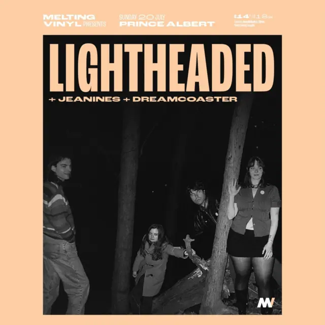 A summer's night of sparkly indie pop.

Lightheaded @lightheadedband + Jeanines @jeaninesnyc + Dreamcoaster @dreamcoasterband play The Prince Albert @theprincealbertbrighton #Brighton on Sunday 20th July.

Carrying on the long tradition of sentimental pop songwriters, U.S.'s Lightheaded distills decades of jangly, lovelorn tunes into sparkling sounds for modern softies. They have the sunshine sparkle of Margo Guryan, the C86 charm of Dolly Mixture, and the cinematic swell of Belle & Sebastian: a simple case of pure pop for now people.

The band have signed to Skep Wax records in the UK to release a new EP, Thinking Dreaming Scheming, their most collaborative and earnest release to date. Expect baroque pop that feels warm and dusty and adding to all the fun are the cameos and contributions from the new generation of New York indie pop goodness.

Jeanines - Alicia Jeanine and Jed Smith - have charted a distinctive course through the history of pop, evoking influences as varied as the 60s folk of early Fairport Convention and Vashti Bunyan, the sunshine pop of Margo Guryan and the post-Black Tambourine projects of Pam Berry.
Their new album, "How Long Can It Last," finds Jeanines combining richly melodic tunes with crisp arrangements and melodies and harmonies which are simply heavenly, elevating these economical songs to give each the feeling of a lost classic.

A sonic daydream of indie-pop delight, Dreamcoaster are Jane and Andrew Craig - a captivating duo promoting their forthcoming third album.

Tickets and further info:
https://bit.ly/MeltingVinylTickets
@meltingvinylbrighton

Melting Vinyl presents
Lightheaded + Jeanines at The Prince Albert, Brighton on Sunday 20th July
Doors: 8pm. Show starts: 8.30pm.
£14 in advance with booking fee /£18 on the door
Age restrictions: 18+