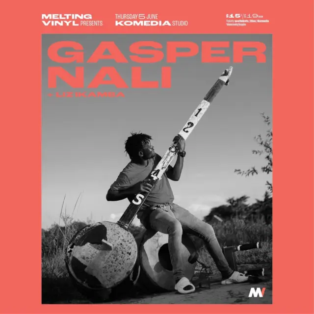 A support act not to be missed 💚 

Liz Ikamba @lizikamba supports Gasper Nali @gasper_nali TONIGHT, Thursday 5th June, at @komedia_brighton

Brighton-based artist Liz Ikamba brings Congolese-tilted Afrosoul to make your heart soar and your body groove. Using loop pedal, voice, guitar, and percussion Liz builds rich, layered grooves. Expect lyrics in both Lingala and English, woven through a seamless fusion of Soul, Reggae, Soukous, Hip Hop, and Dub.

“Well-crafted melodies that honoured African diasporic influences with a capella flourishes” ~ Songlines

Gaspi plays with a full band this evening to showcase his amazing, original and danceable Afro Beats. He is a not-so-traditional babatoni player from the small town of Nkhata Bay on the shores of Lake Malawi. The babatoni is an African one-string home-made 3-metre long bass guitar, and with a stick and an empty beer bottle, together with a cow skin kick drum and catchy melodies, he creates the most amazing and danceable original Afro Beats possible.

Along for the ride is Malawi born songsmith and cultural proponent Luhangah on additional vocals and percussion, as well as Gasper’s long-time producer and collaborator Mattias Stålnacke on guitars.

Gasper’s unique style of Kwela music has received an extraordinary amount of online attention after a video of him playing by the lake shore went viral with over 20 million views. He has been featured by CNN and in the documentary ‘Deep Roots Malawi’, jammed with Joss Stone, appeared on Wired for Sound – Malawi, remixed by Aroop Roy for Sol Power Sounds and has been played by Iggy Pop on 6Music.

“His music is simple but joyous, and totally infectious” – Songlines Magazine
“His songs are moving to hear and a spectacle to watch” – Simon Broughton, Evening Standard

Limited tickets and further info:
https://bit.ly/MeltingVinylTickets
@meltingvinylbrighton